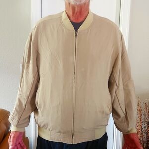 Travel large 100% silk jacket and pants